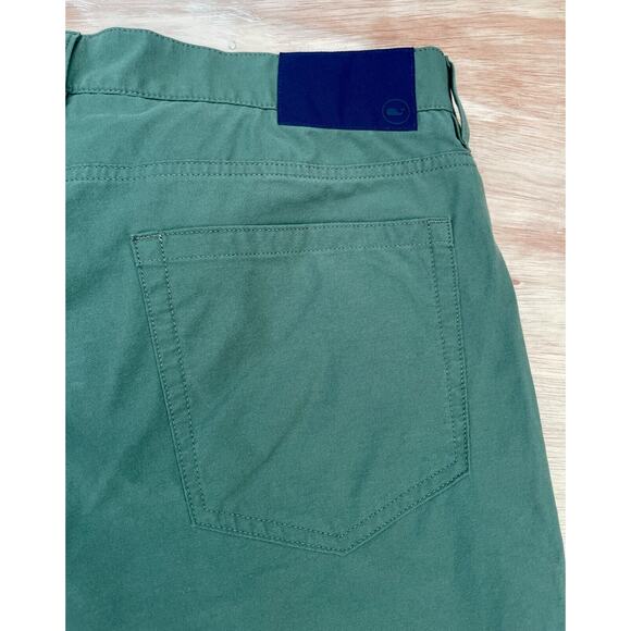 VINEYARD VINES Golf Pants Performance On The Go 5 Pockets Men Green SIZE 38 x 32 - Picture 8 of 8